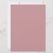 ROE Pink & White Simple Wedding Probe Dinner Einladung (Rückseite)