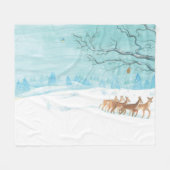 Roe Reh Winter Fleecedecke (Vorderseite (Horizontal))