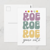 Roe Roe Ihre Stimme Pro Wahl Frauenrechte Postkarte (Vorne/Hinten)
