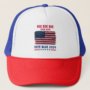 Roe Roe Roe Ihre Stimme   Vote Blue 2024 Geschenk Truckerkappe