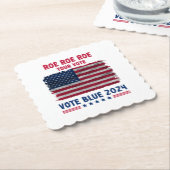 Roe Roe Roe Ihre Stimme | Vote Blue 2024 Geschenk Untersetzer (angewinkelt)
