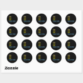 Roe roe roe roe deine Stimme Runder Aufkleber (Blatt)
