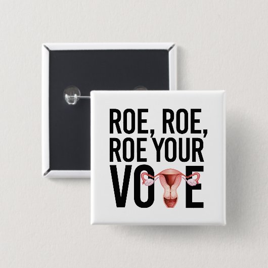 Roe Roe Roe Your Abstimmung Button (Vorne & Hinten)