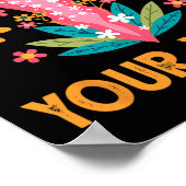 Roe Roe Your Vote - Feministische Blume der Blumen Poster (Ecke)