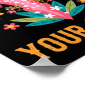 Roe Roe Your Vote - Feministische Blume der Blumen Poster (Ecke)