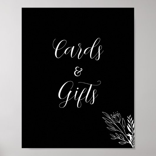 ROE Schwarz & Weiß Karten Geschenkzeichen Poster (Vorne)