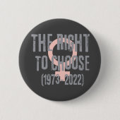 Roe V Wade Death Date Typografie Button (Vorderseite)