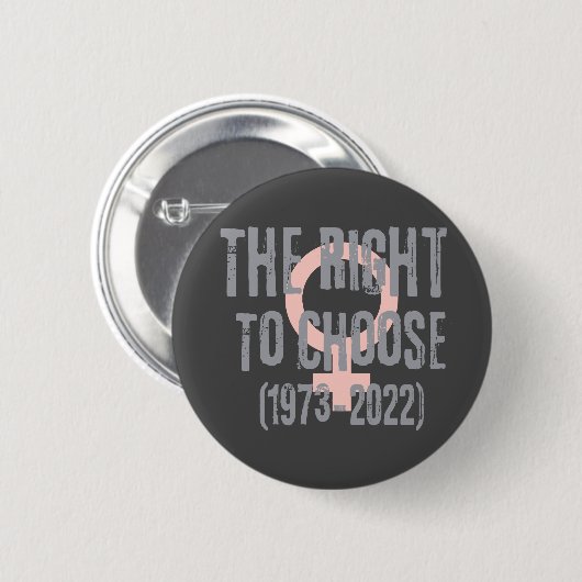 Roe V Wade Death Date Typografie Button (Vorne & Hinten)