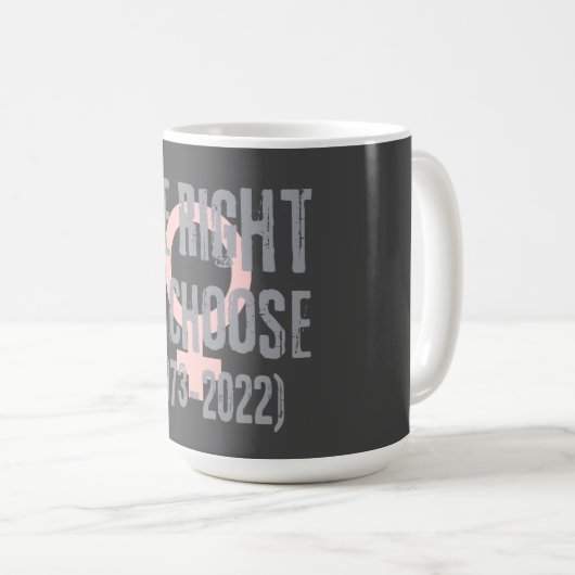 Roe V Wade Death Date Typografie Kaffeetasse (VorderseiteRechts)