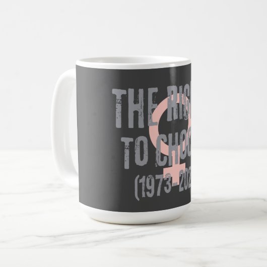Roe V Wade Death Date Typografie Kaffeetasse (Vorderseite Links)