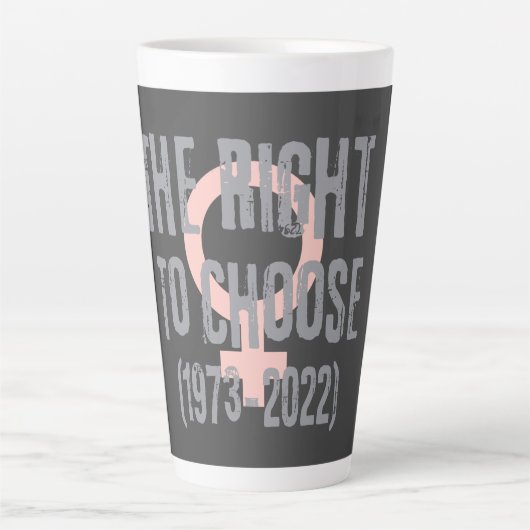 Roe V Wade Death Date Typografie Milchtasse (Vorderseite)