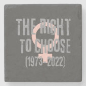 Roe V Wade Death Date Typografie Steinuntersetzer (Vorderseite)