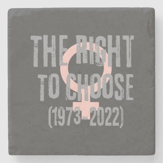 Roe V Wade Death Date Typografie Steinuntersetzer (Vorderseite)