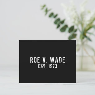 Roe v. Wade est. 1973 fehlerhaft Vintager Text Postkarte