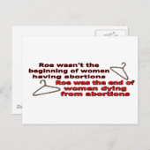 Roe V Wade Postkarte (Vorne/Hinten)