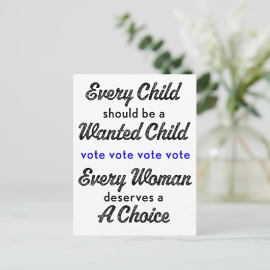 Roe v. Wade Pro Choice Postkarte (Stehend Vorderseite)