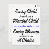 Roe v. Wade Pro Choice Postkarte (Vorne/Hinten)