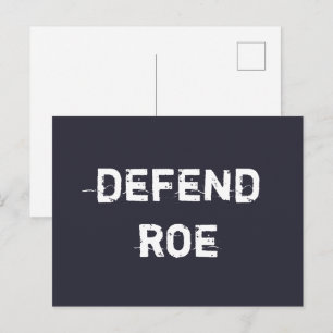 Roe verteidigen postkarte