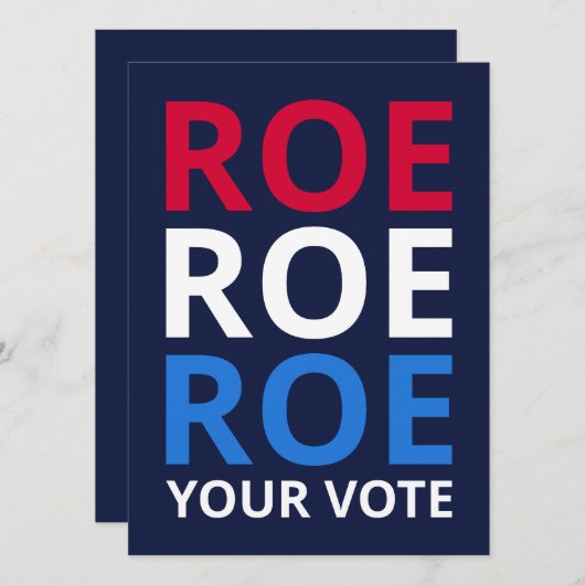 Roe Your Vote I (Vorne/Hinten)