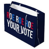 Roe Your Vote II Große Geschenktüte (Rückseite Schrägansicht)