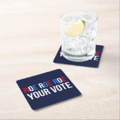 Roe Your Vote II Rechteckiger Pappuntersetzer (Vor Ort)