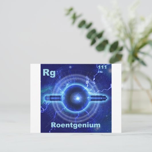Roentgenium Postkarte (Stehend Vorderseite)