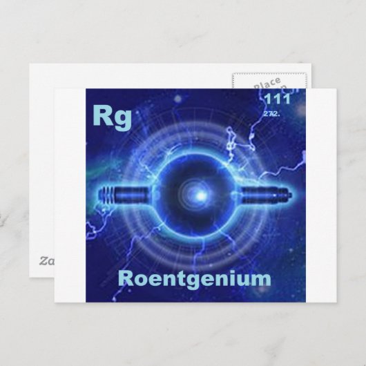 Roentgenium Postkarte (Vorne/Hinten)