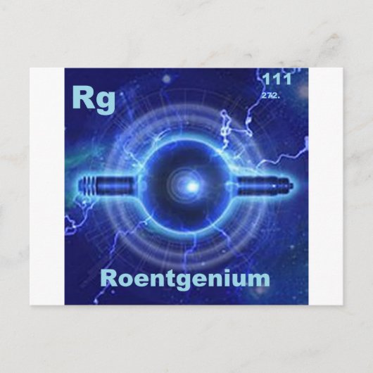 Roentgenium Postkarte (Vorderseite)