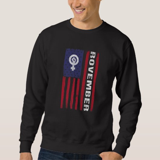Roevember Amerikanische Flagge Sweatshirt (Vorderseite)