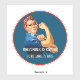 Roevember kommt Rosie the Riveter Car Decal Aufkleber