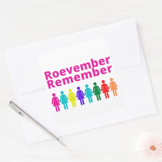 Roevember Remember - Square Sticker (Umschlag)
