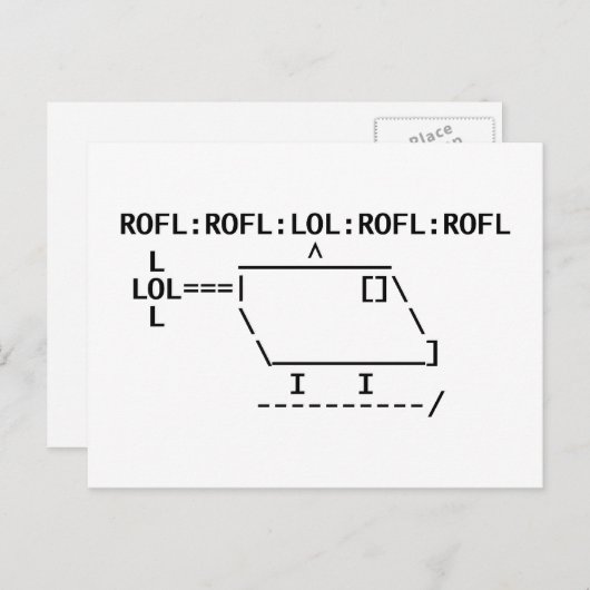 ROFLcopter Postkarte (Vorne/Hinten)