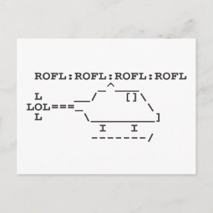 ROFLCOPTER ROFL LOL LOLSPEAK POSTKARTE