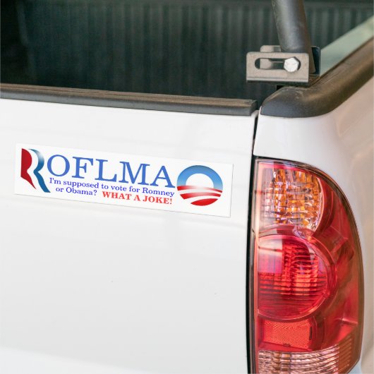 ROFLMAO - Abstimmung Romney oder Obama? Autoaufkleber (Auf Lkw)