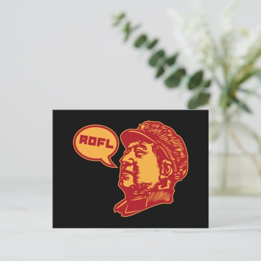 ROFLMAO POSTKARTE (Stehend Vorderseite)