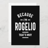 Rogelio Personalisiert Name Birthday Dankeskarte (Vorne/Hinten)