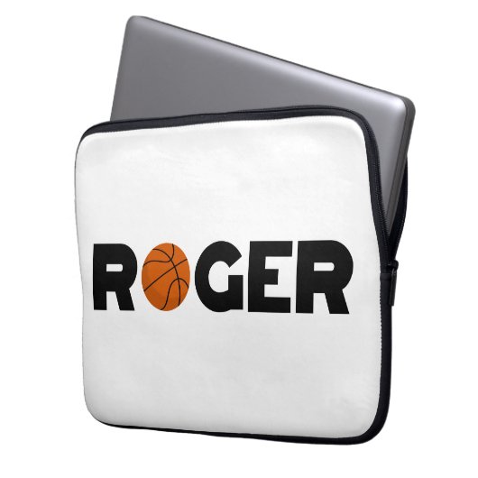 Roger Basketball Laptopschutzhülle (Vorderseite Links)