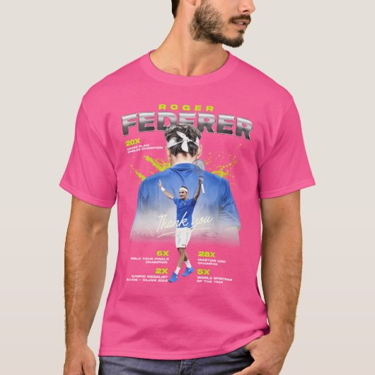 Roger Federer Fan Art T-Shirt (Vorderseite)