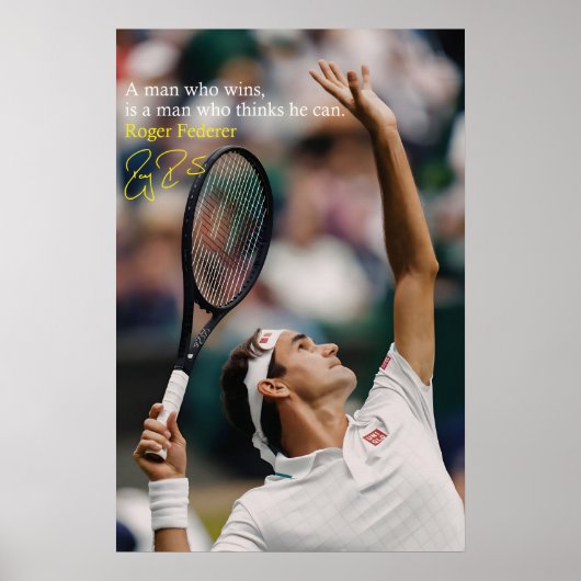 Roger Federer Poster Tennis Motivationskunst (Vorne)