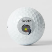 Roger Name Mit Ball Fangendem Pelikan, (Vorderseite)