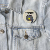 Roger Name Mit Ball Fangendem Pelikan, Button (Beispiel)