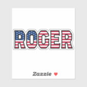 Roger Name Vorname USA Sticker Stickerset (Blatt)