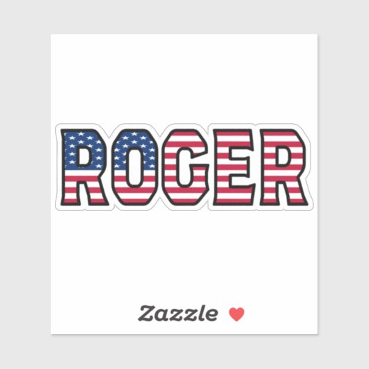 Roger Name Vorname USA Sticker Stickerset (Blatt)