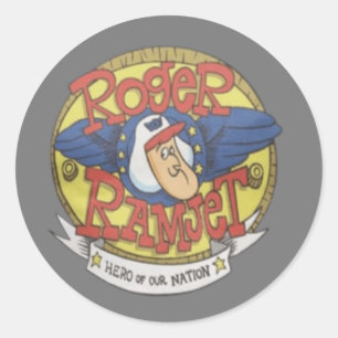 Roger Ramjet Runder Aufkleber