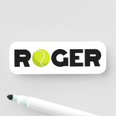 Roger Tennis Namensschild (Beispiel)