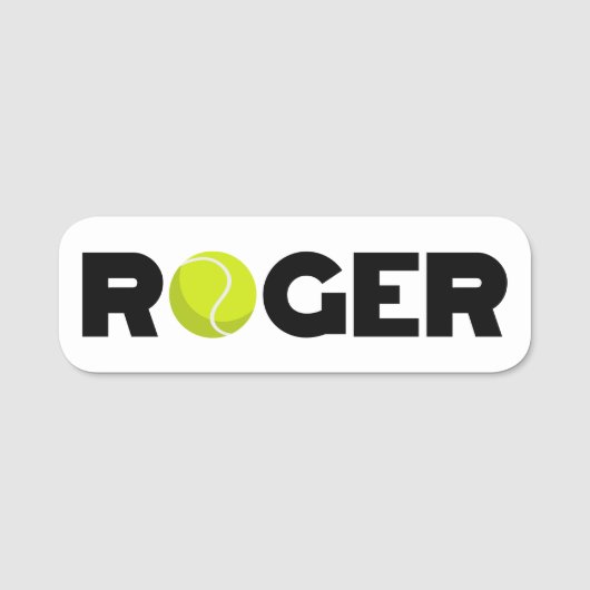 Roger Tennis Namensschild (Vorderseite)