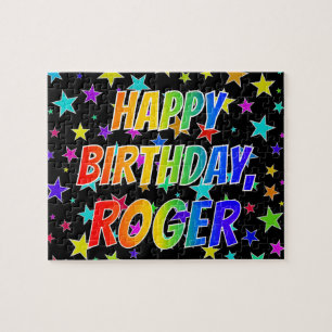 "ROGER" Vorname, Spaß "GLÜCKLICHER BIRTHTAG" Puzzle