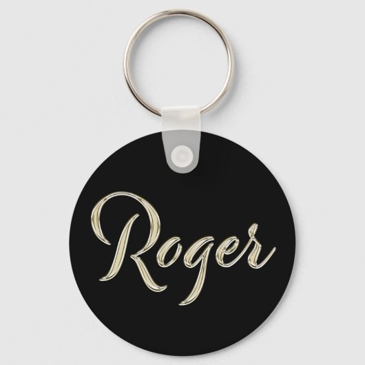 Roger Whitegold Button Schlüsselger Schlüsselanhänger (Vorderseite)