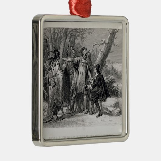 Roger Williams geschützt durch das Narragansetts Silbernes Ornament (Rechts)