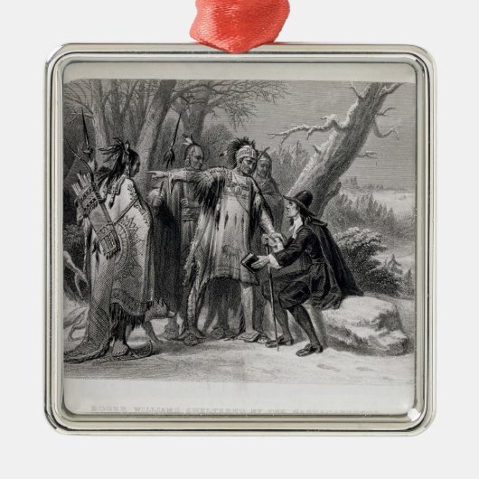 Roger Williams geschützt durch das Narragansetts Silbernes Ornament (Vorne)